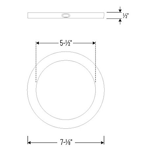 NELOCAC-6RL130W 6" ELO Hl Surface Mounted LED 3000K White