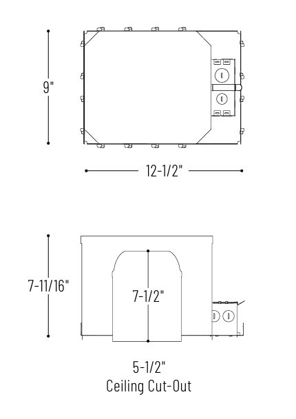 NFBIC-5INCATA 5" Fire Box IC AT Hsg Med Base Line Drawing