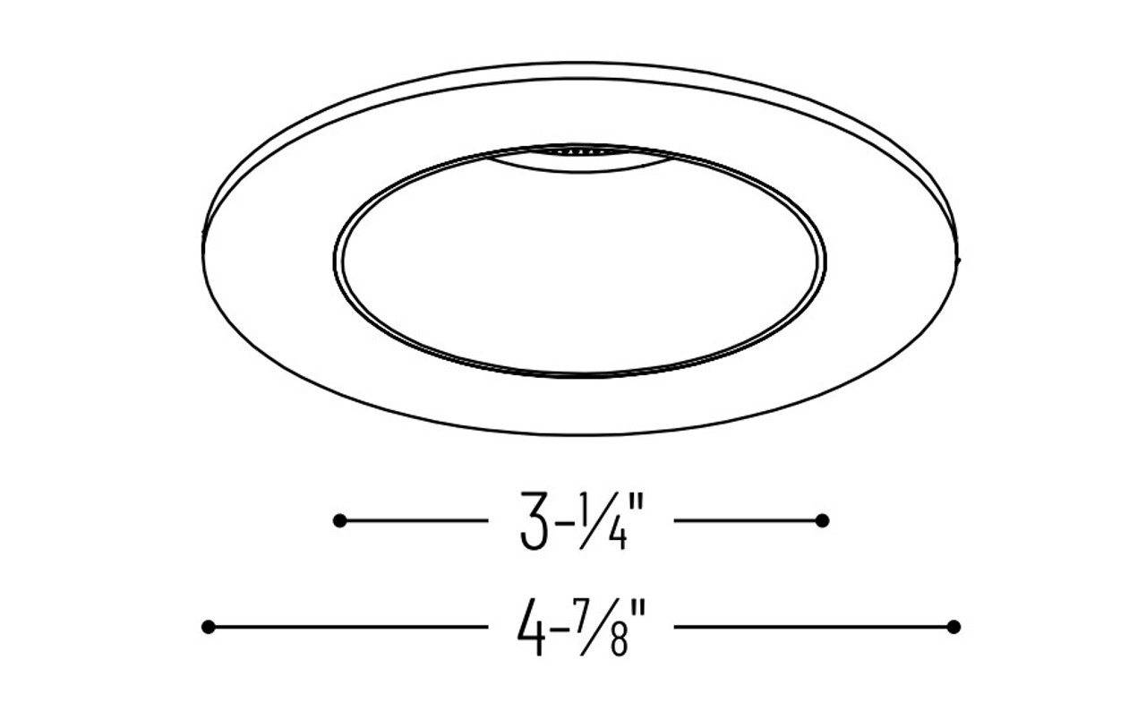 NIO-4RNDC30XMPW/10 4" Iolite LED Round Reflector 1000LM / 14W 3000K Matte Powder Line Drawing