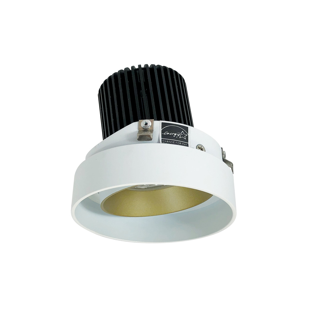 NIO-4RTLA50XCHMPW/10 4" Iolite LED Round Trimless Adjustable 1000LM / 14W 5000K Champagne