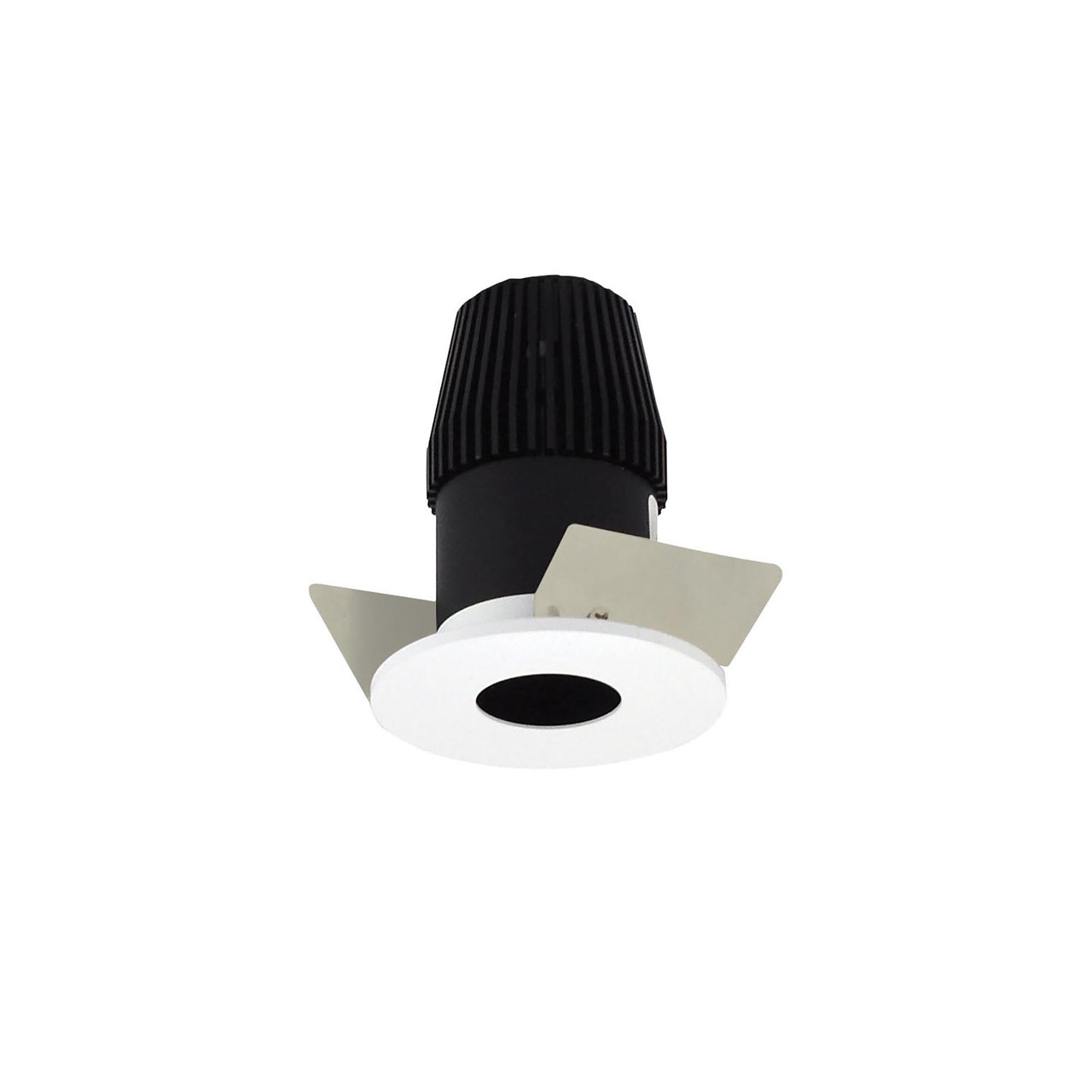 NIOB-1RPH35XBMPW 1" Iolite LED Bwf Round Pinhole 600LM 3500K Black Pinhole / Matte