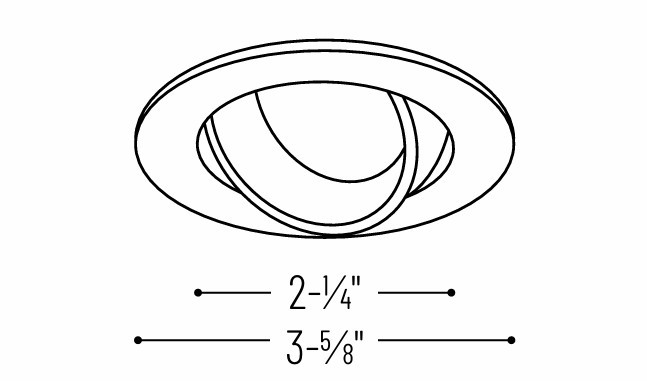 NIOB-2RC27XWW/10 2" Iolite LED Round Adjustable Cone Reflector 1000LM / 14W 2700K
