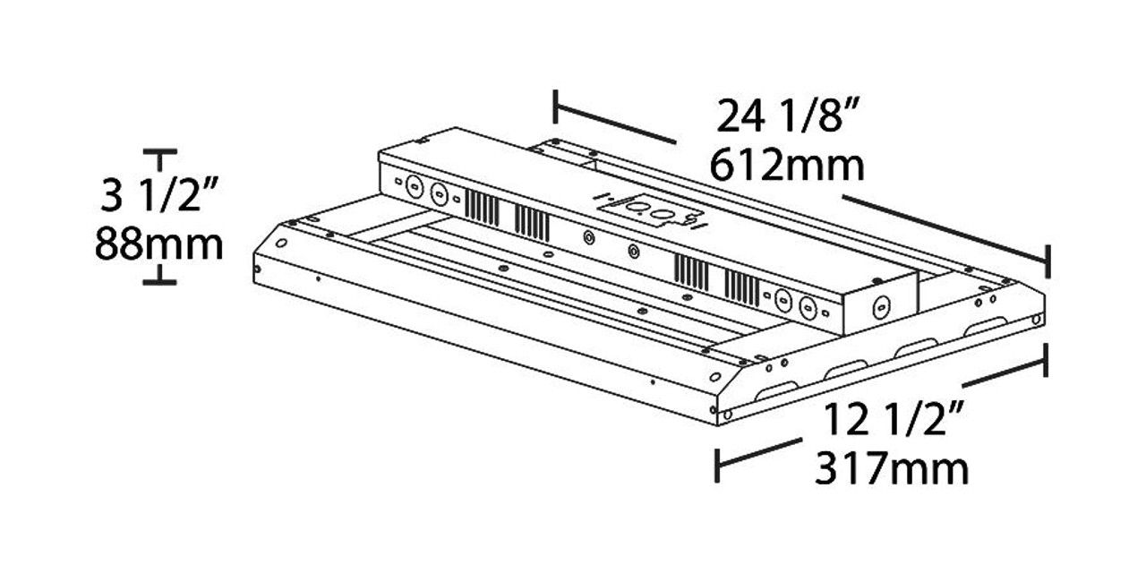 ARBAY2-145N/480 Aerobay 2FT 145W 4000K 480V Dimmable White