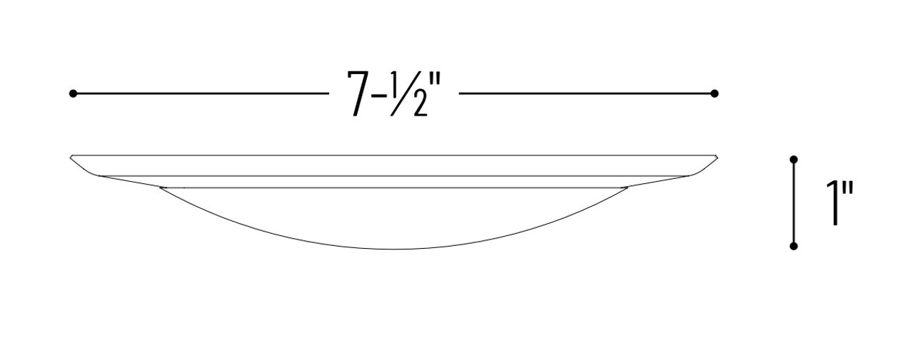 NLOPAC-R6509T2430NM 6" AC Opal LED Surface Mount 1150LM / 16.5W 3000K Natural Metal