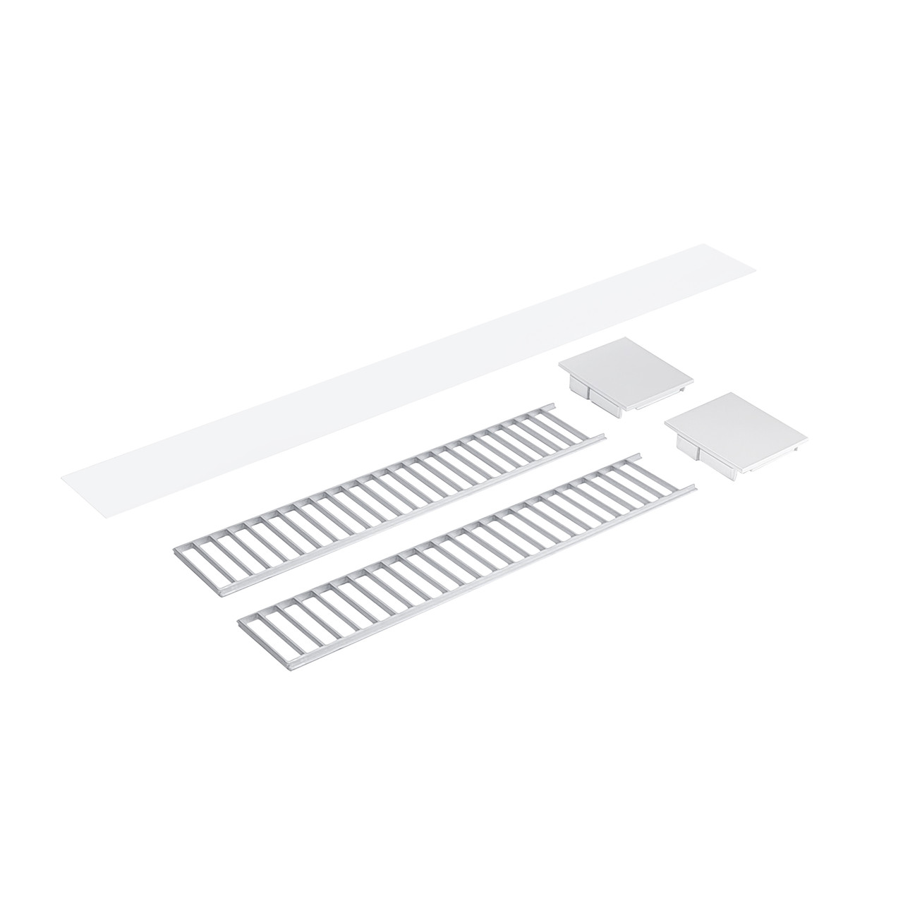 NLUD-2LOUVAW Louver Accessory Set For NLUD-2334 Aluminum Louver White End