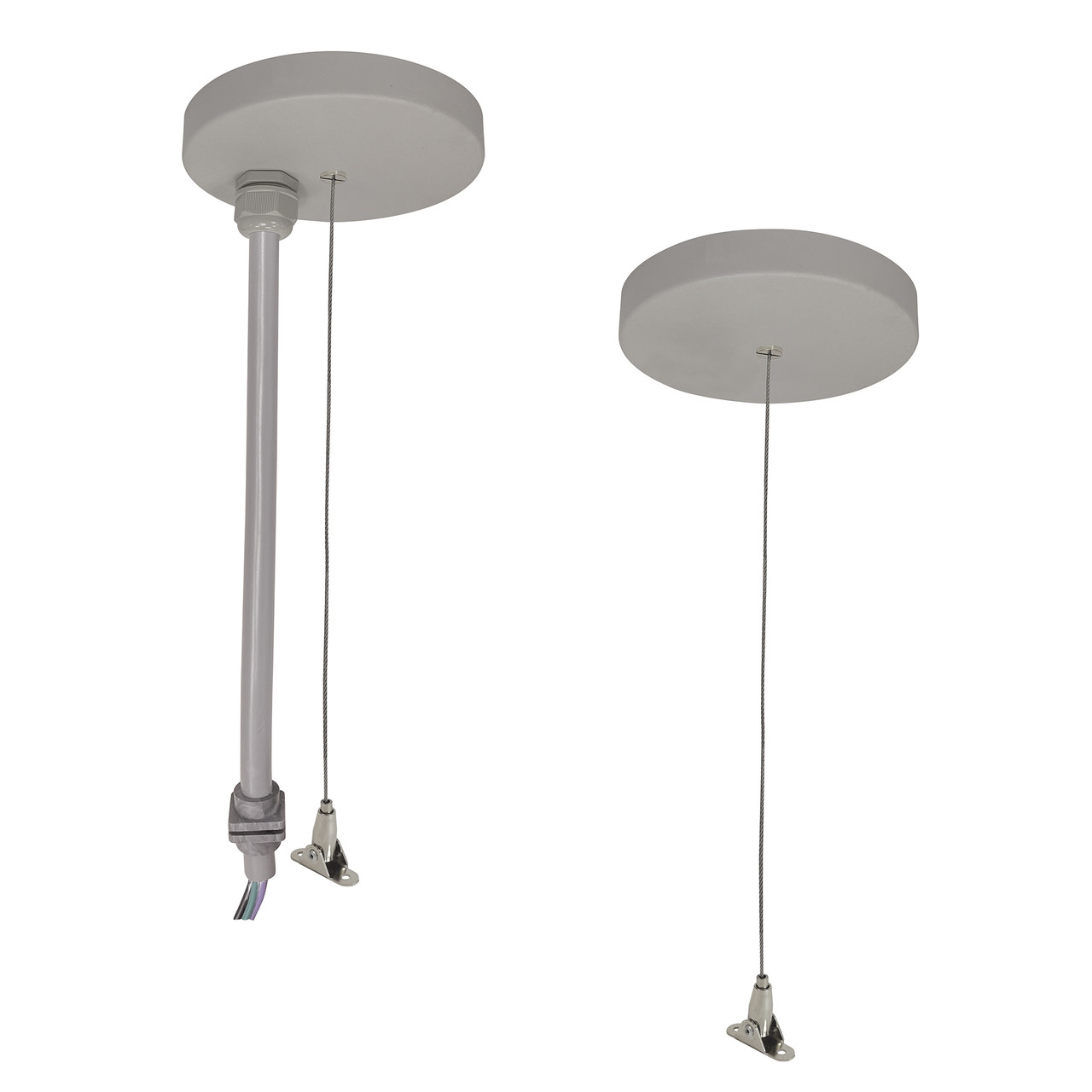 NLUD-PCCA/6W 8' Pendant & Power Mounting Kit For Nlud Series Aluminum Finish