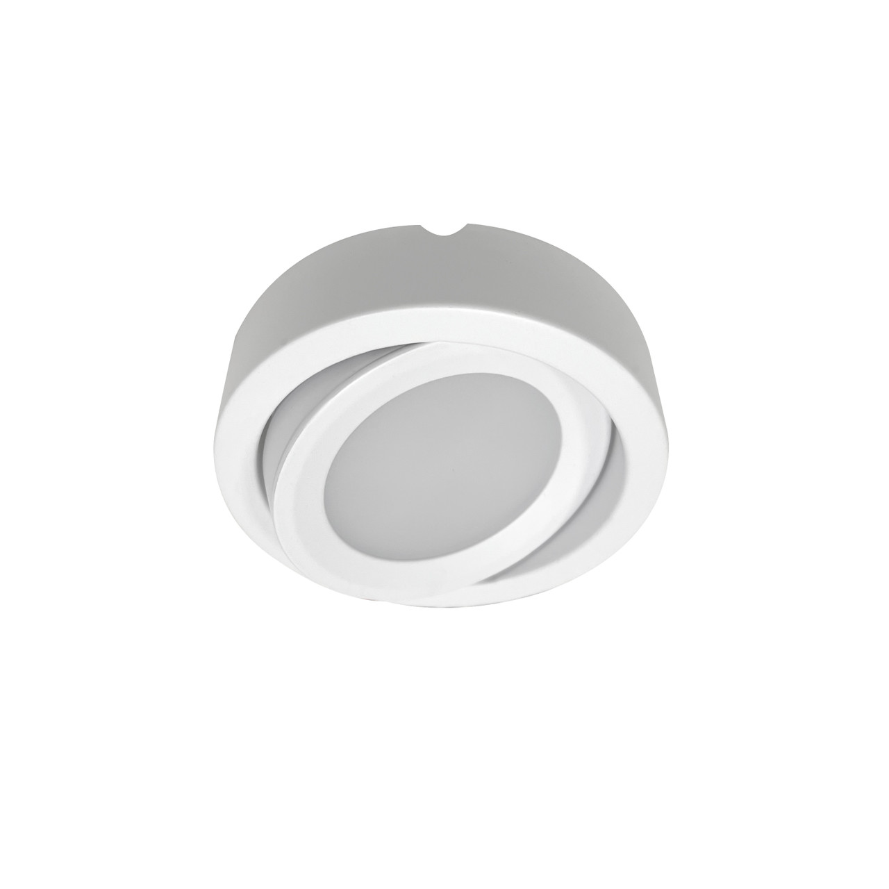 NMP-A27W 12V Josh Adjustable LED Puck Light 300LM / 2700K White Finish