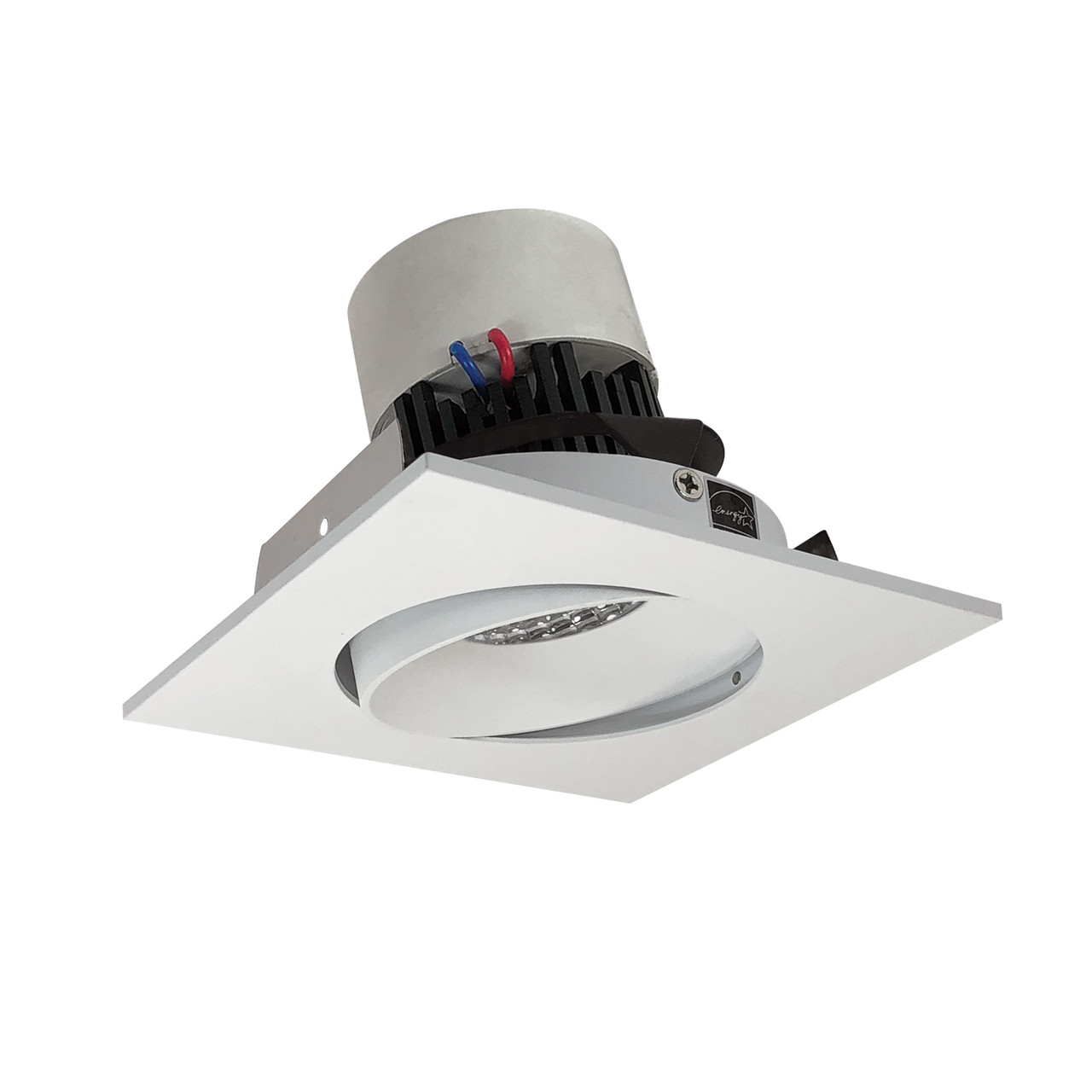 NPR-4SC35XMPW 4" Pearl LED Square Adjustable Cone Retrofit 1000LM / 12W 3500K