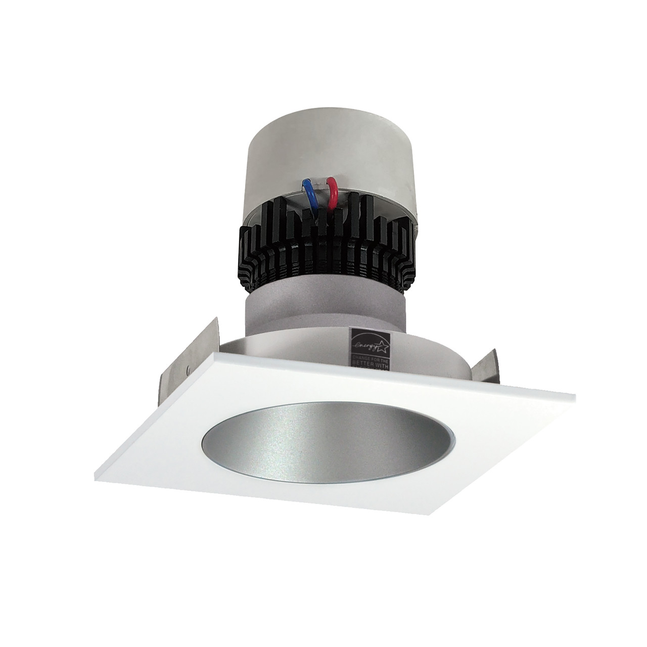 NPR-4SNDC40XHZMPW 4" Pearl LED Square Retrofit Reflector With Round Aperture 1000LM