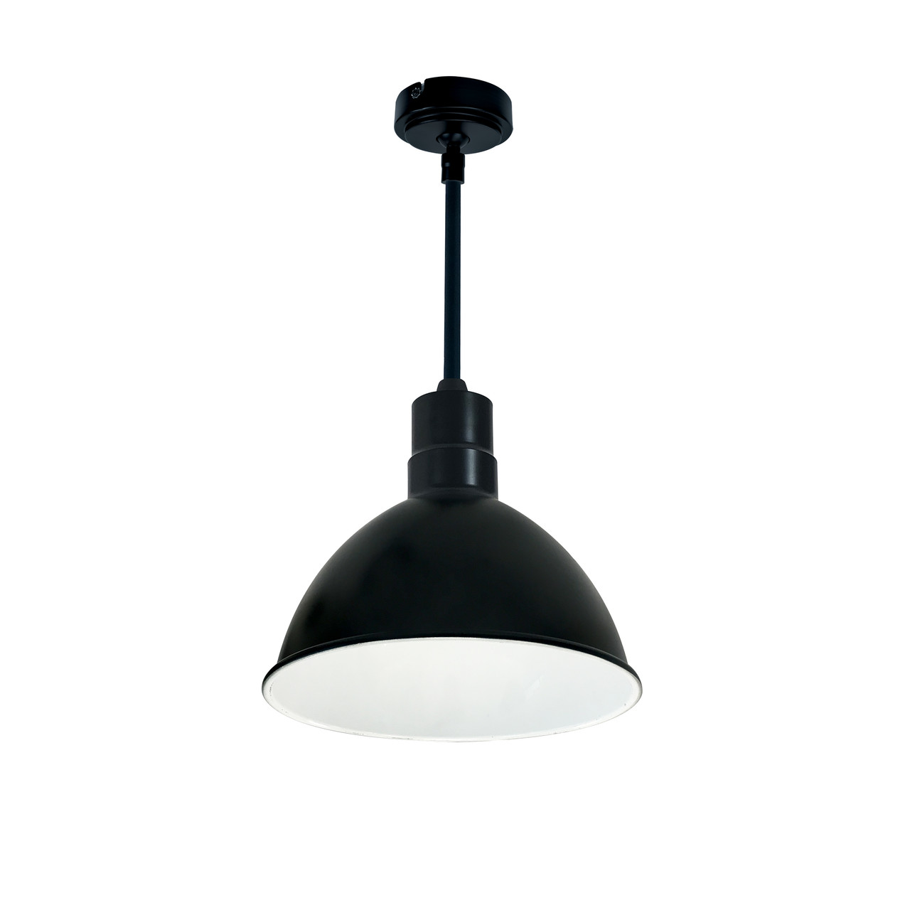 NRLM-10ST2040BWLE4/72 10" Rlm 72" Stem Mounted LED Shade 2000LM 4000K Black/white 120V