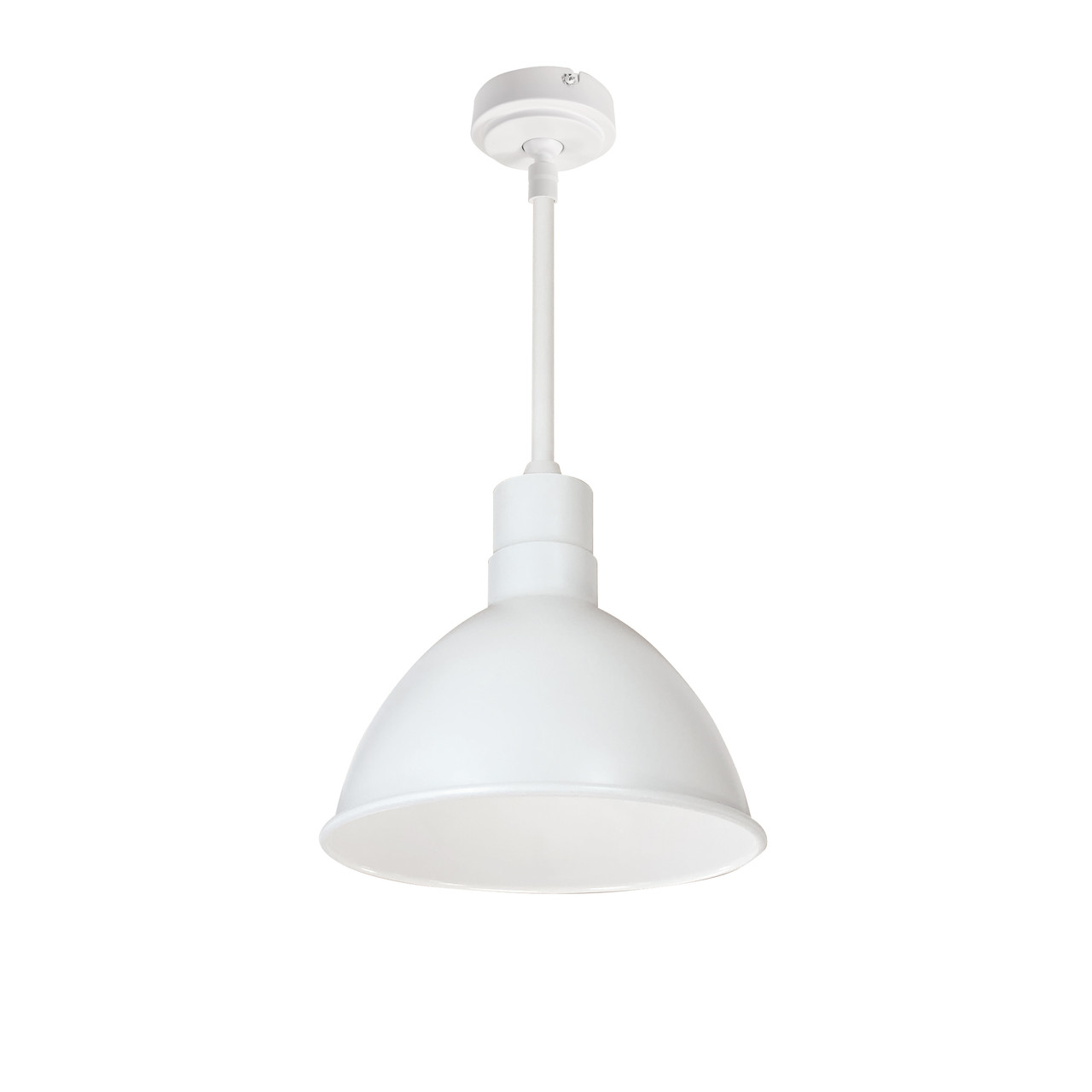 NRLM-10ST3040WWLE4/72 10" Rlm 72" Stem Mounted LED Shade 3000LM 4000K White 120V 0-10V/TRIAC/ELV