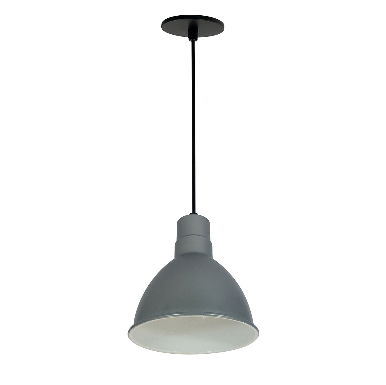 NRLM-8C1830GMWLE4 8" Rlm LED Shade 2200LM 3000K Gun Metal/white 120V 0-10V/TRIAC/ELV
