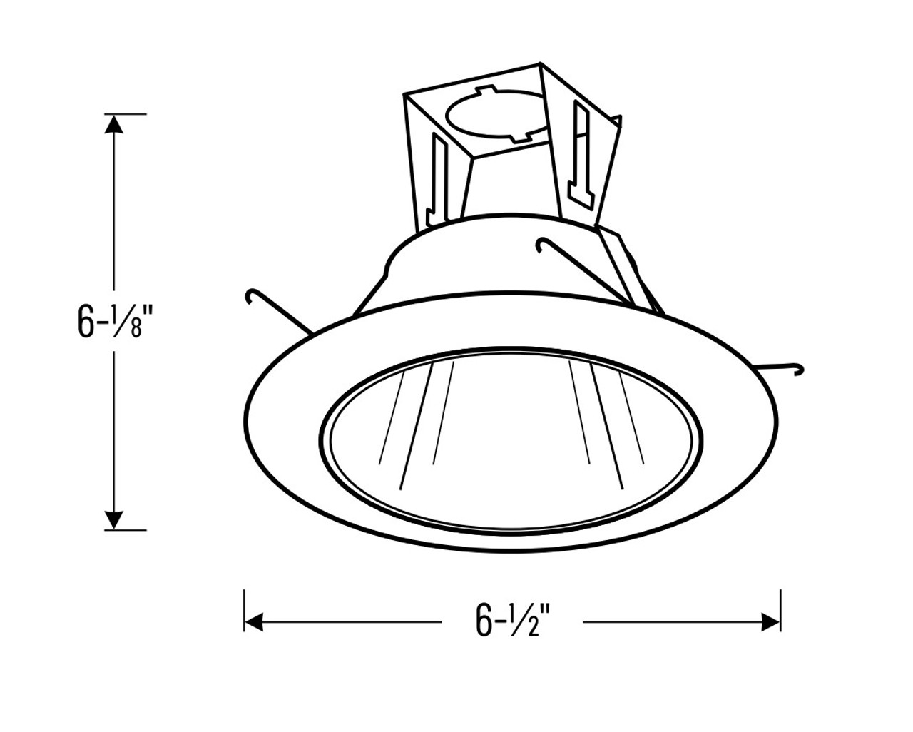 NT-5020C 5" Specular Reflector W/ Metal Ring Chrome/white Line Drawing