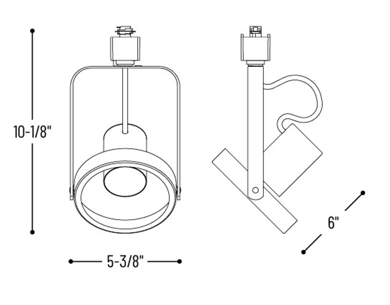 NTH-108W/A Gimbal PAR38 White Line Drawing
