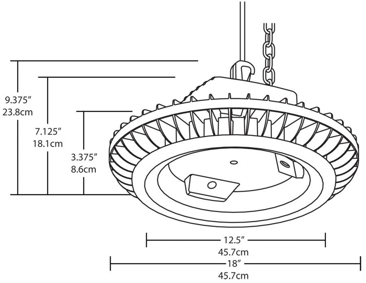 BAYLED104W/BL High Bays 14942 Lumens Bayled 104W Bilevel White