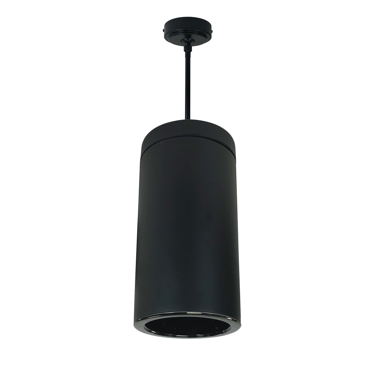 NYLS2-6P35127FBBB3 6" Cyl Pendant 3500L 27K Ref. Flood. Blk/blk Flange 120V TRIAC/ELV