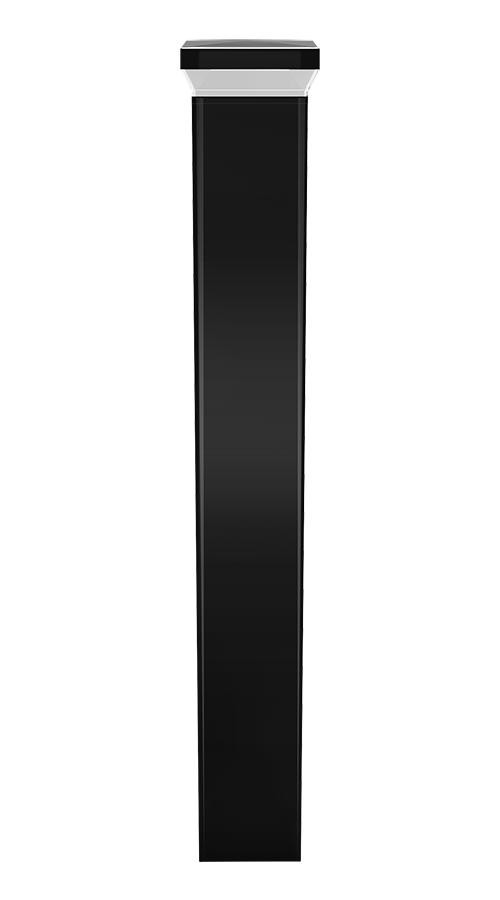 BLED24NK/480/D10 Bollard Square 42" 24W 480V Dimmable LED Neutral Black