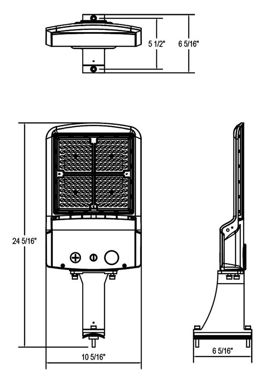 A175T1004807PRS  Area Lights A17 V 100/80/60W 3000K/4000K/5000K Pole 480V 7PIN