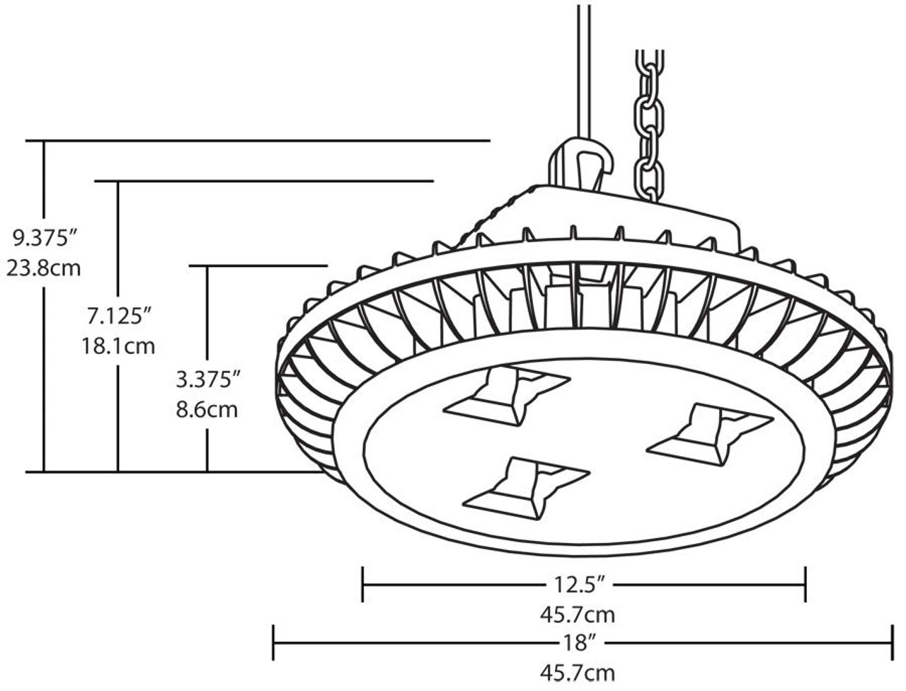 AISLED78YWLC  Hibay 9815 Lumens Aisle 78W 3000K LED 3X26W With Lightcloud Controller