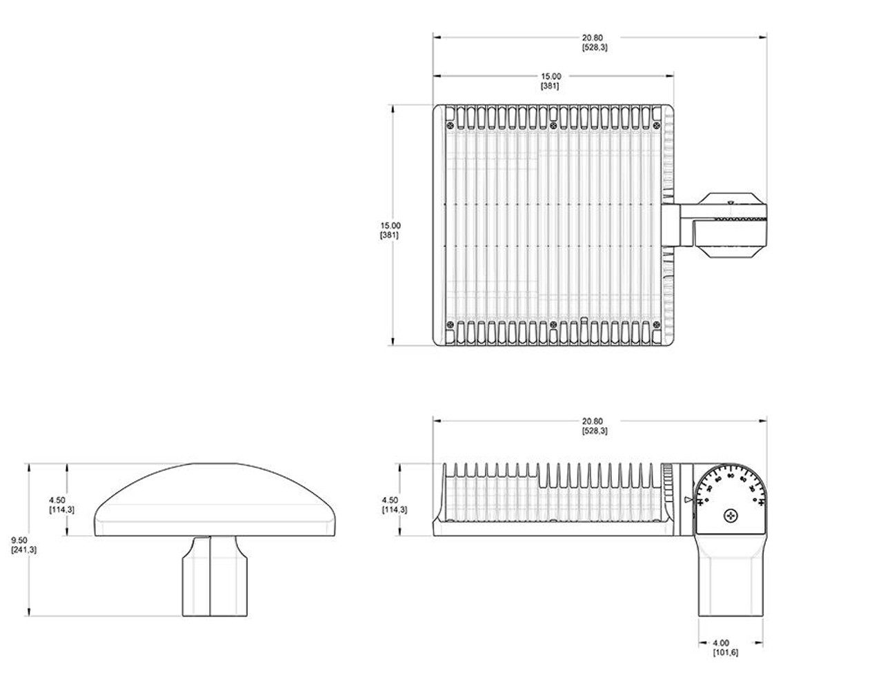 ALED4T105SFN  Area Lights 13204 Lumens ALED Type IV 105W 4000K Slipfitter Mounting