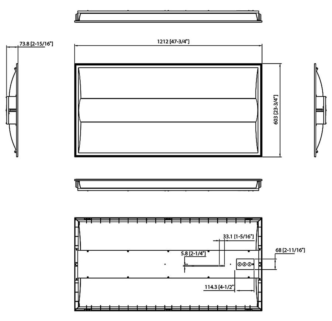 CSWISH2X4LCE  C-swish 2X4 36W/30W/20W 3500K/4000K/5000K Lightcloud Controller