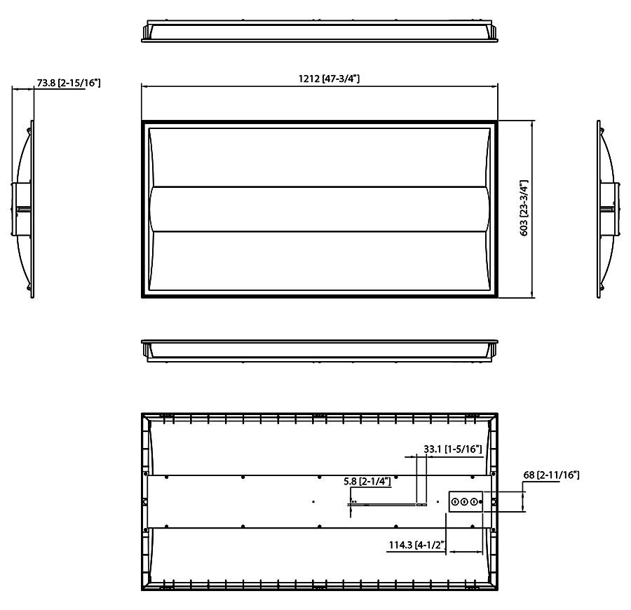 CSWISH2X4MVS  C-swish 2X4 36W/30W/20W 3500K/4000K/5000K Microwave Occupancy