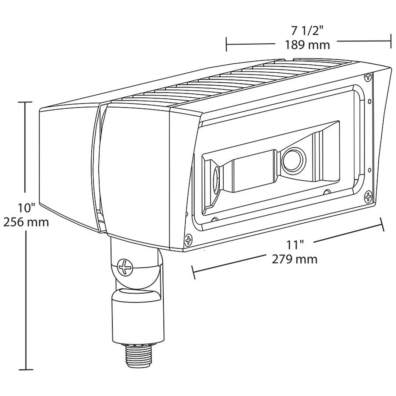 FFLED39B55WPC2  Flood 5088 Lumens FFLED 39W 5HX5V 277V Photocell Cool LED Arm