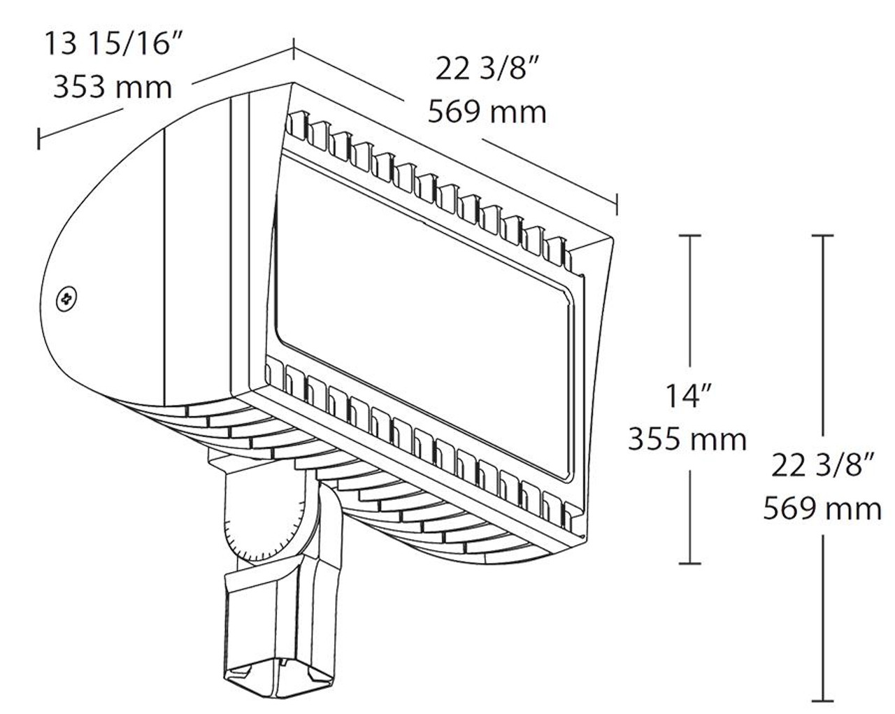 FXLED300SFB33D10  Flood 40644 Lumens Fxled 300W Cool LED 3HX3V Slipfitter 0-10V