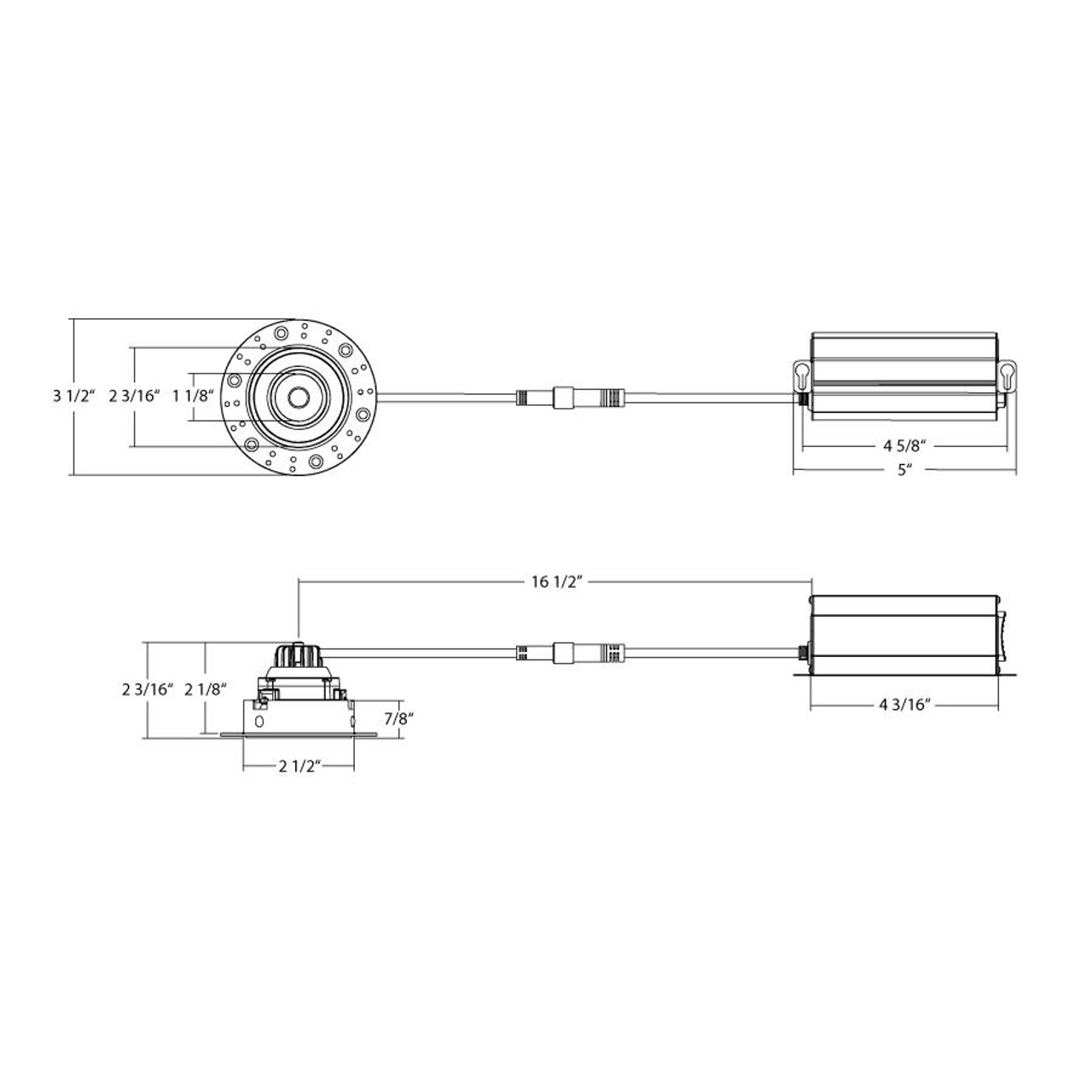 GR2TL  Gimbal Trimless 2IN Round Triac 6W 400LM CRI90 5CCT 38D White