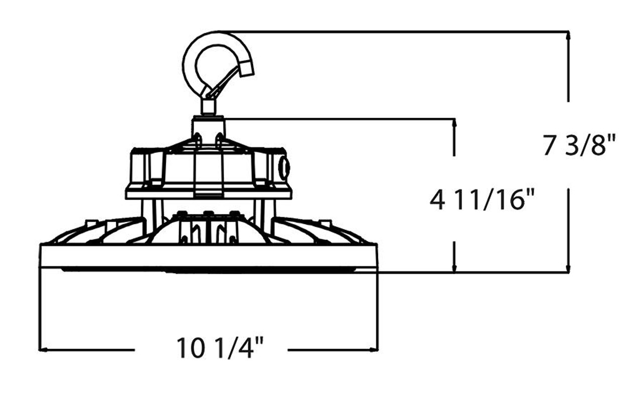 H17NB480  H17 Highbay 150W 4000K 480V Black