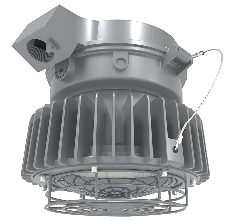 HAZLED120SCG480  Hazardous Location 120W 5000K Stanchion Clear Globe 480V Gray