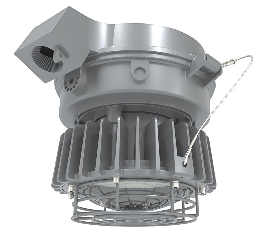 HAZLED30SCG  Hazardous Location 30W 5000K Stanchion Clear Globe Gray