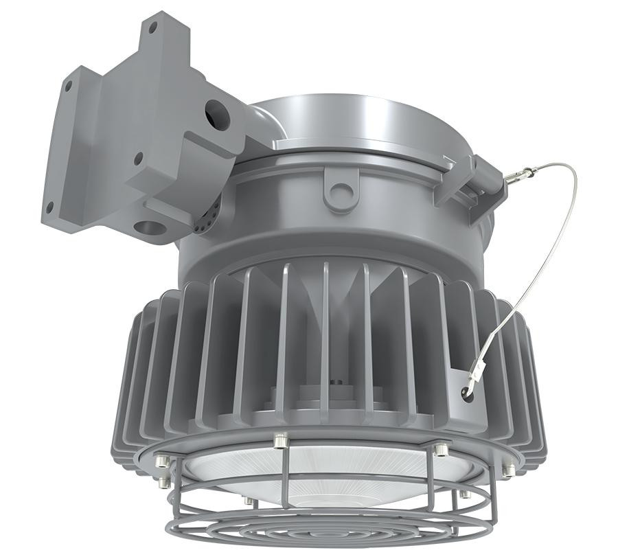 HAZLED80WMFG  Hazardous Location 80W 5000K Wall Mount Frost Globe Gray