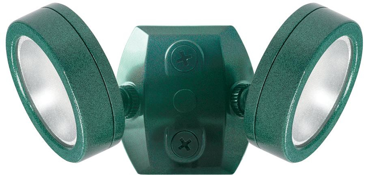 LES2X13YVG  Leslie Bullet Flood 2X13W LED 120V 3000K 80 CRI Verde Green