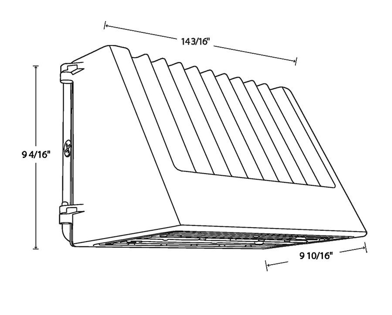 SLIM17FAFC100MVS  Wall Packs 12833/14984/13166 Lumens Slim 100W Adjustable 3000/4000/5000K
