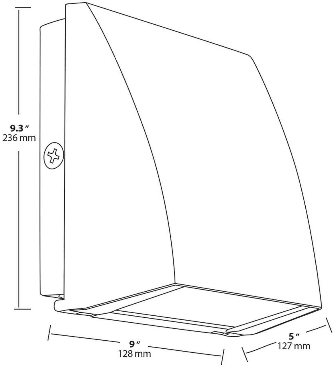 SLIM37NPC USA  Slim Wallpack 37W Neutral LED  120V Pc Bronze WP1