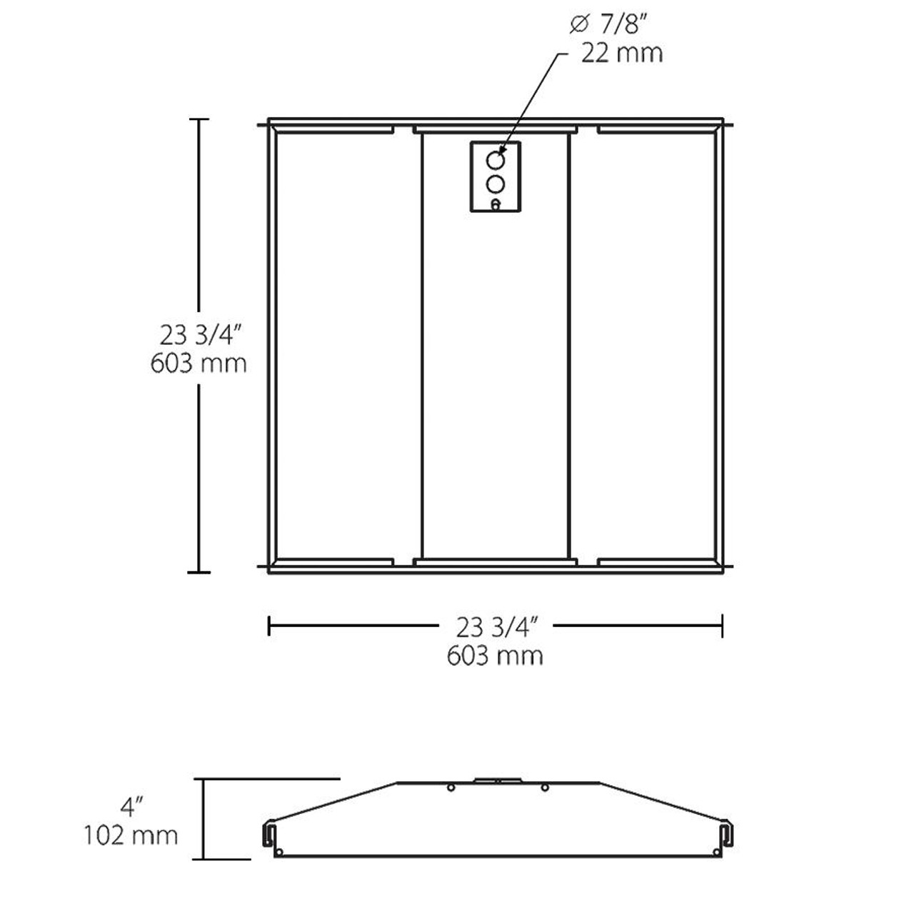 SWISH2X219D10LCE2  Panels & Troffers 2878 Lumens Troffer Center Basket 2X2 19W 120V-277V