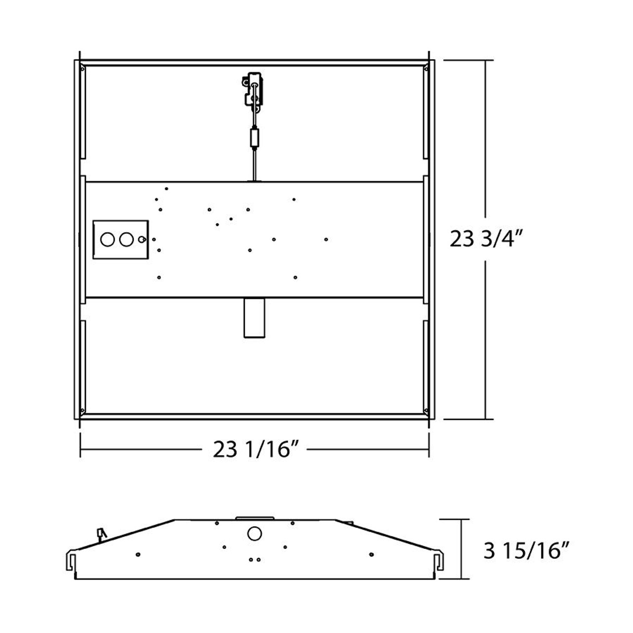 SWISHFAHE2X2D10LCBS  Lc Blue Swish FA 2X2 19W/29W/39W 3500K/4000K/5000K 120-277V PIR