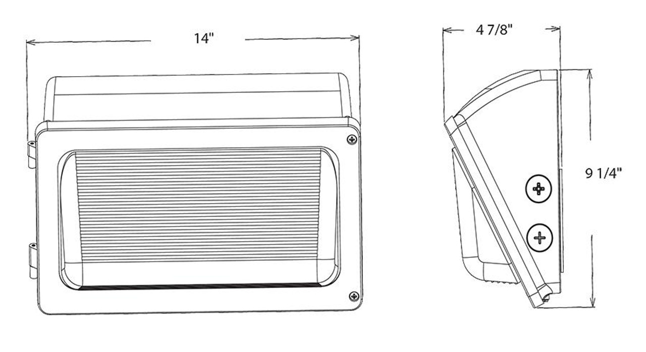 WPX2W480  WPX2 80/60/40W 3000K/4000K/5000K Photocell 480V White