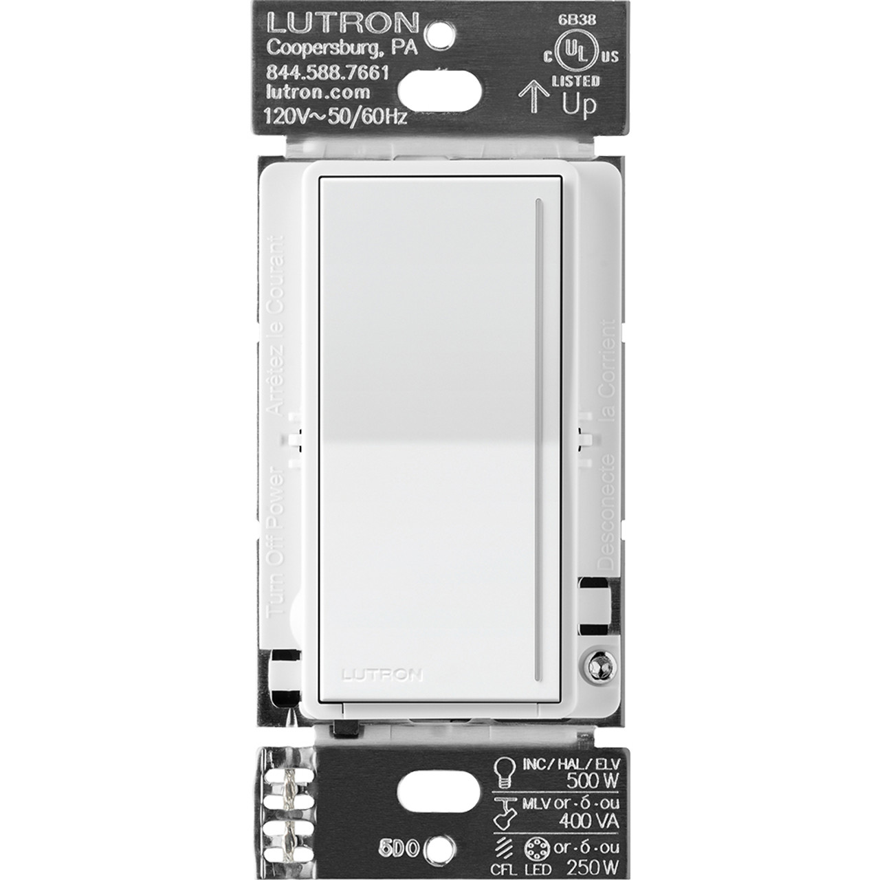 RRST-PRO-N-WH  Lutron Radiora 3 Sunnata Rf Pro Led+ Touch Dimmer Switch, 250W