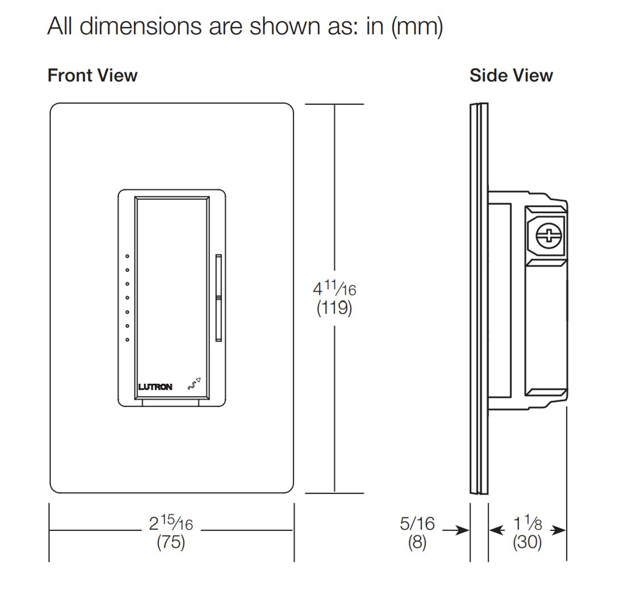 MRF2S-6CL-WH Line Drawing
