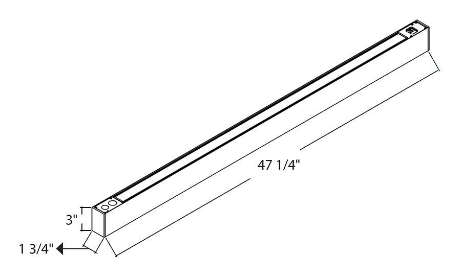 BOA4PLUB/LCBS/E BOA 4' Up & Downlight Max 40W Pendant 3000K/3500K/4000K Louver
