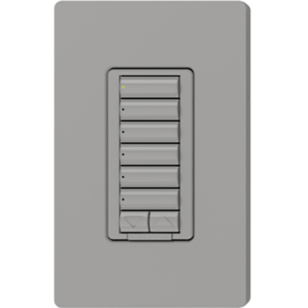 RRD-HN6BRL-GR  Lutron Radiora 2 Seetouch Led+ Hybrid Keypad, 6 Button With Raise/lower-