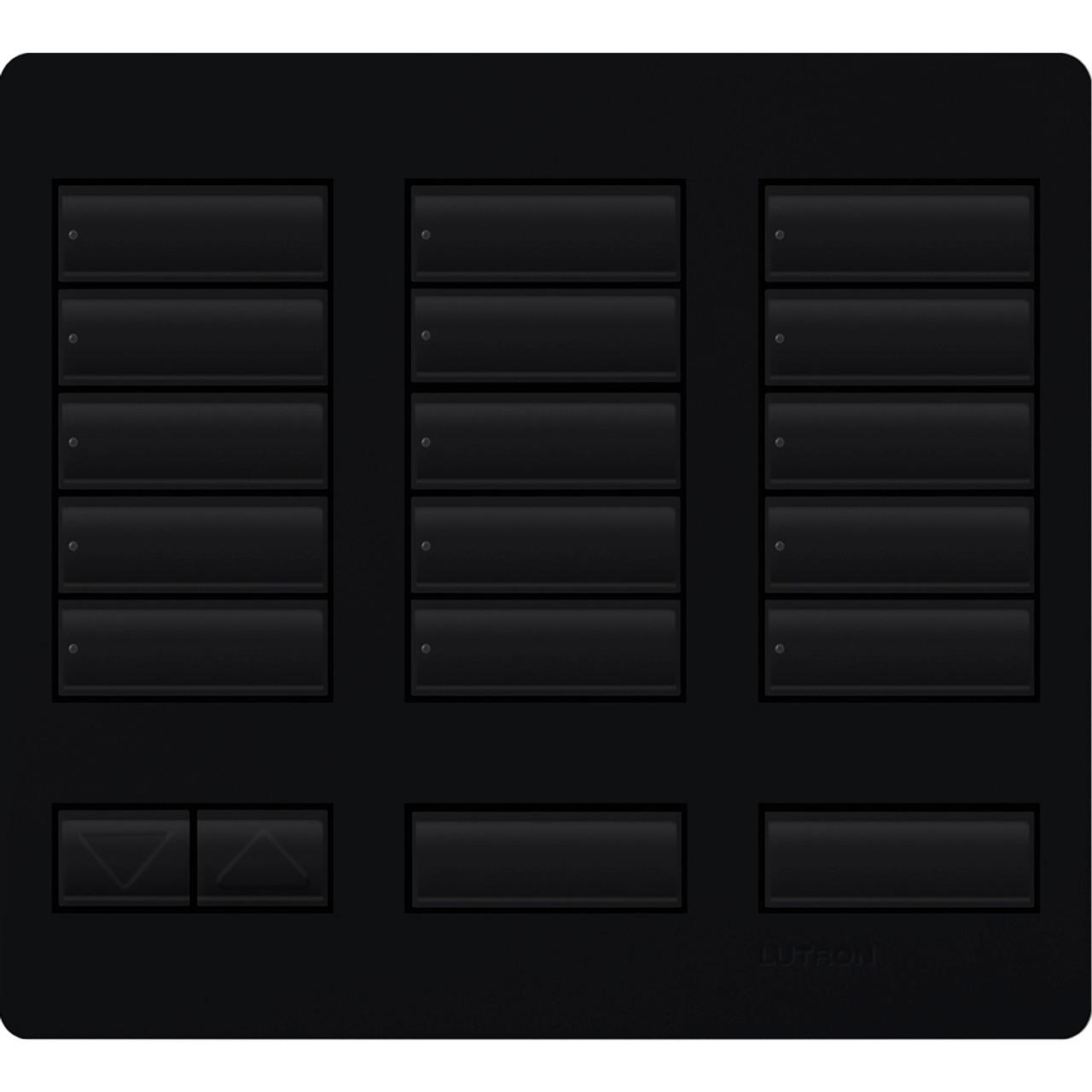 LFK-T15RL-MN  Lutron Large 15-BUTTON Engraved Replacement Faceplate Kit