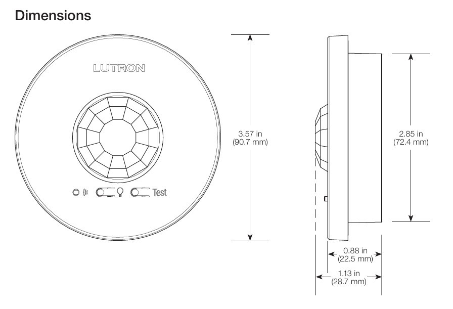 LRF2-OCR2B-P-WH Line Drawing