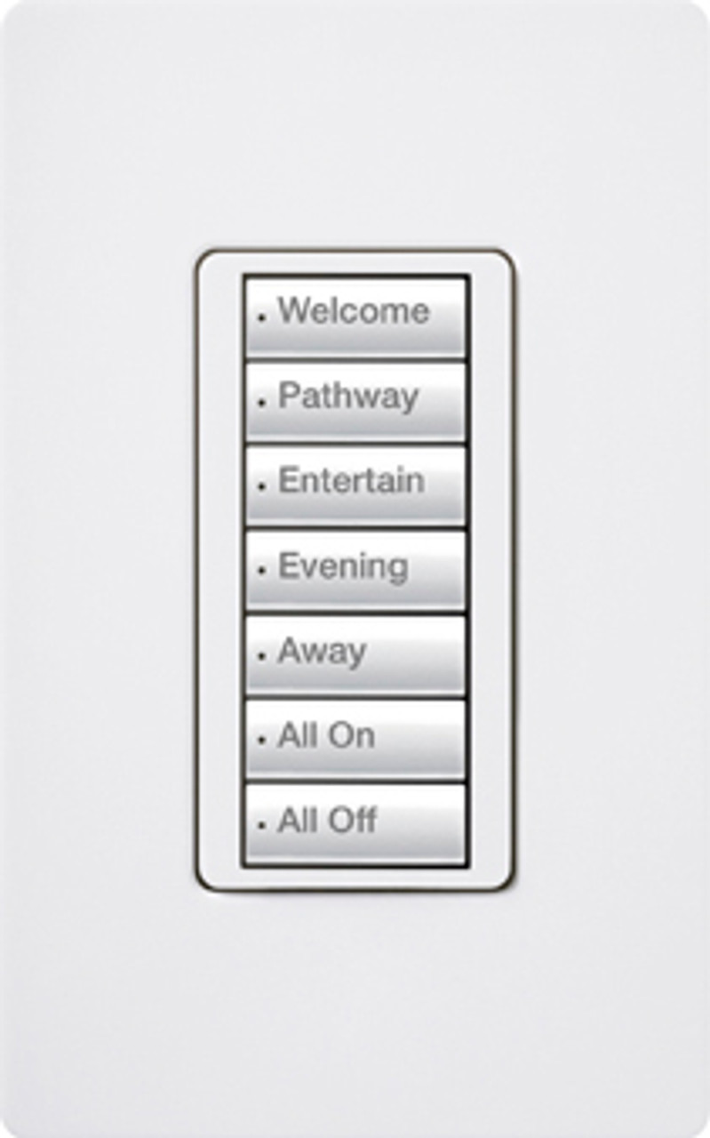RRD-W7B-LA  Lutron Radiora 2 Seetouch Wall Mount Designer Keypad, 7 Button