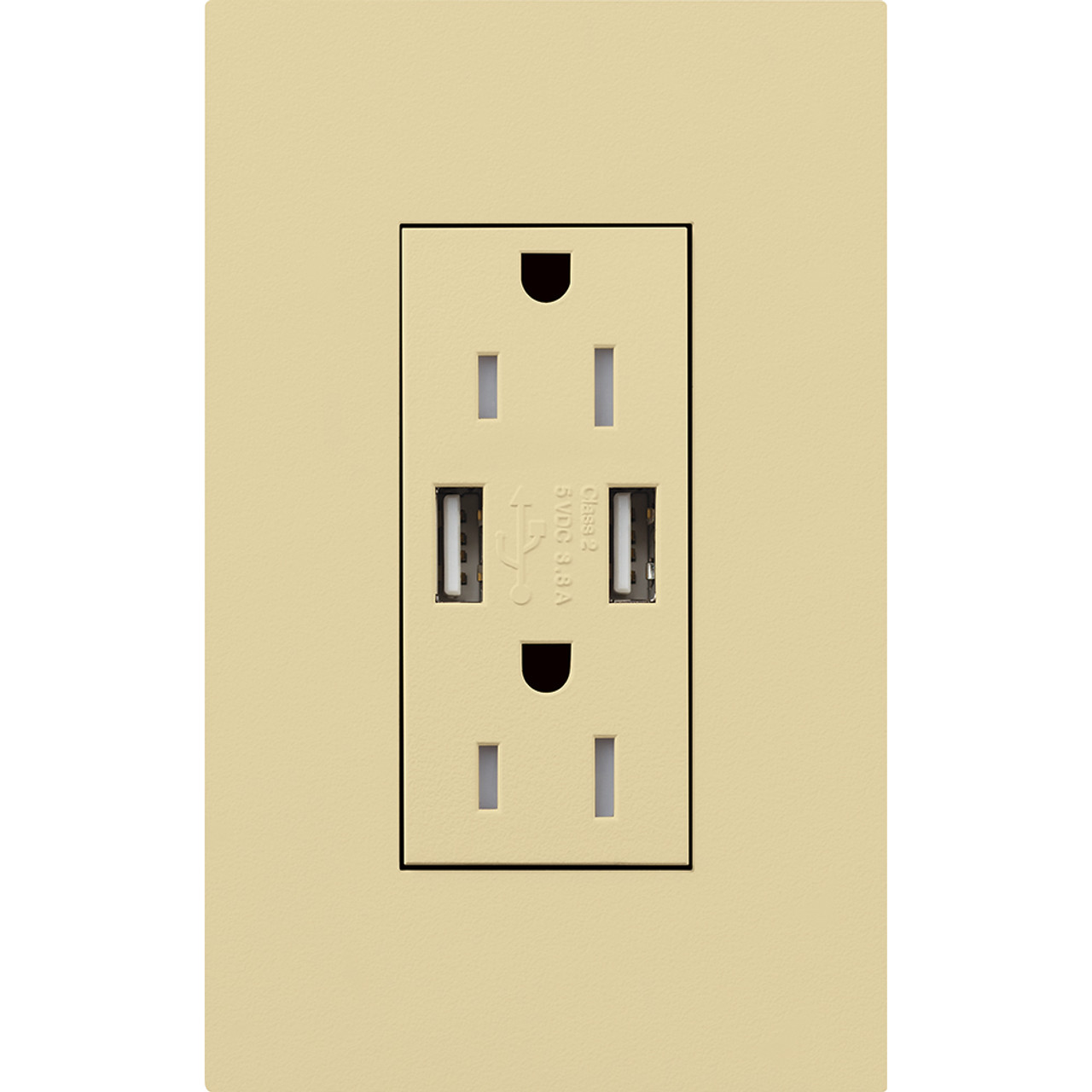 LTR-F15-UBTR-IV  Architectural Style, Tamper-resistant Usb Receptacle, 125V, 15A