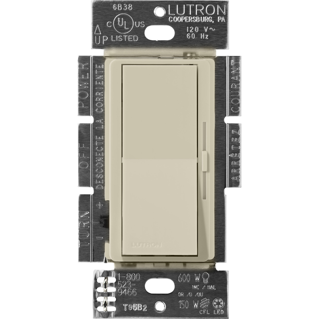 DVSCLV-103P-CY  Diva Dimmer - Satin Finish, Magnetic Low-voltage, 3-WAY, 120V/1000VA