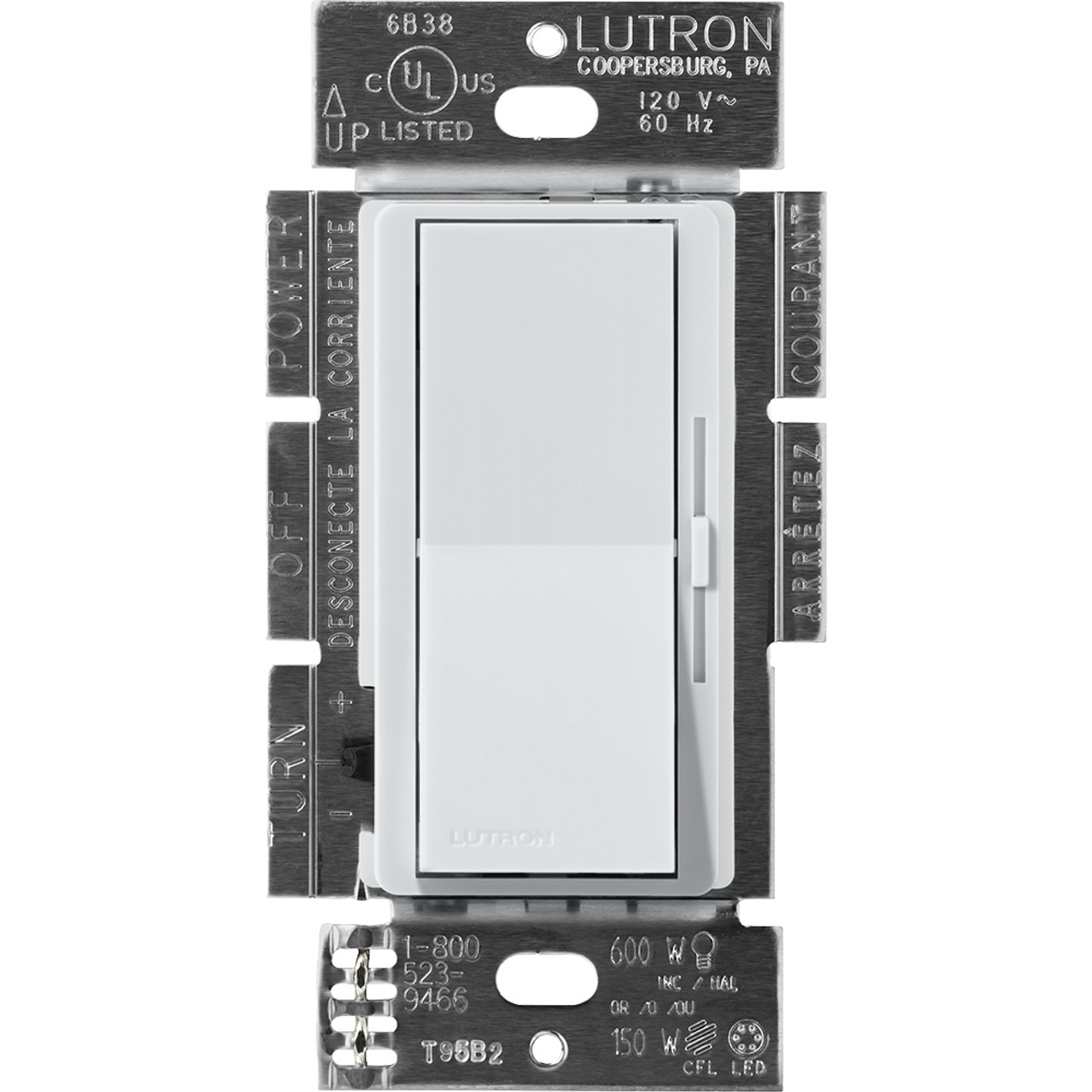 DVSCLV-103P-MI  Diva Dimmer - Satin Finish, Magnetic Low-voltage, 3-WAY, 120V/1000VA
