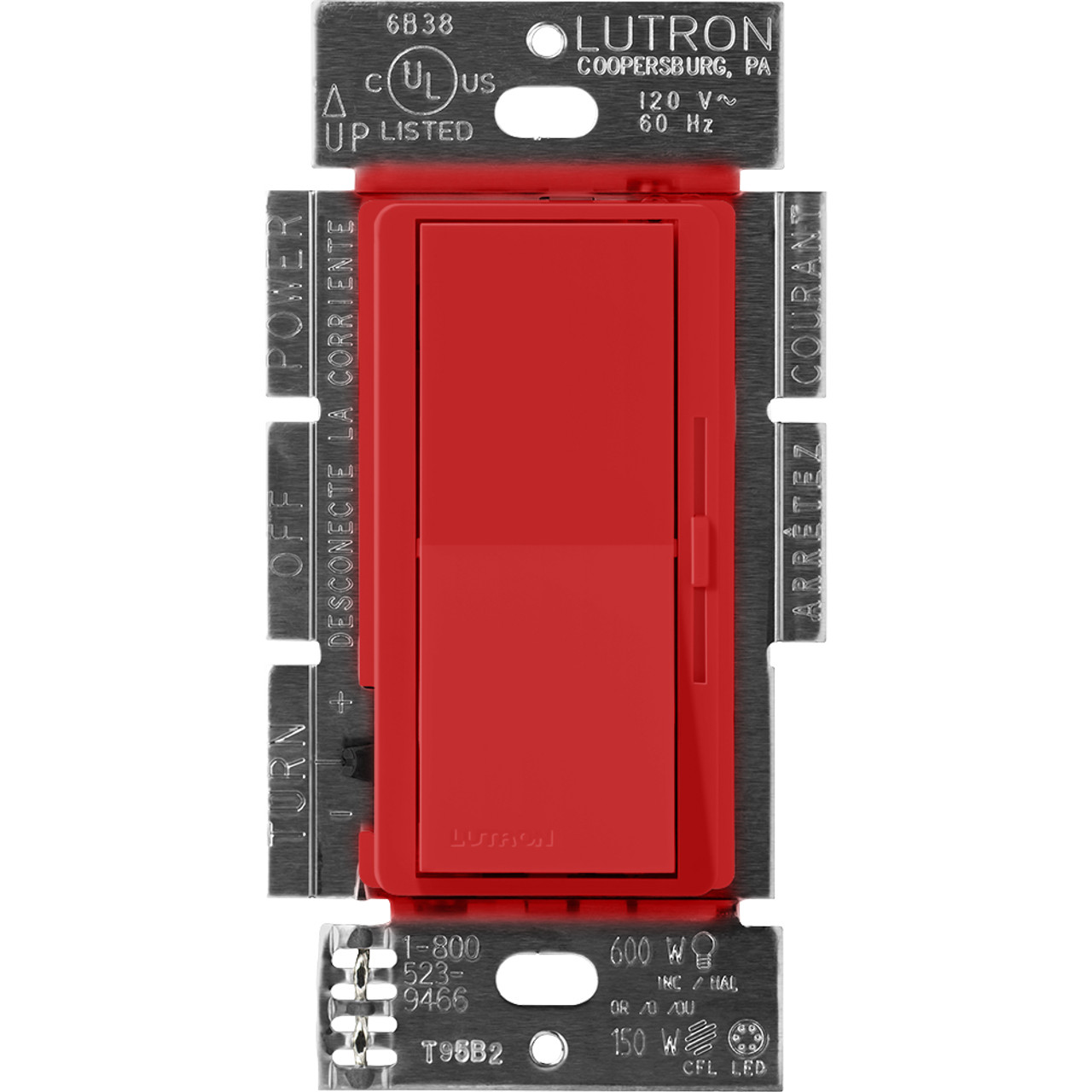 DVSCF-103P-SR  Diva Dimmer - Satin Finish, Fluorescent Or LED Dimming With 3-WIRE